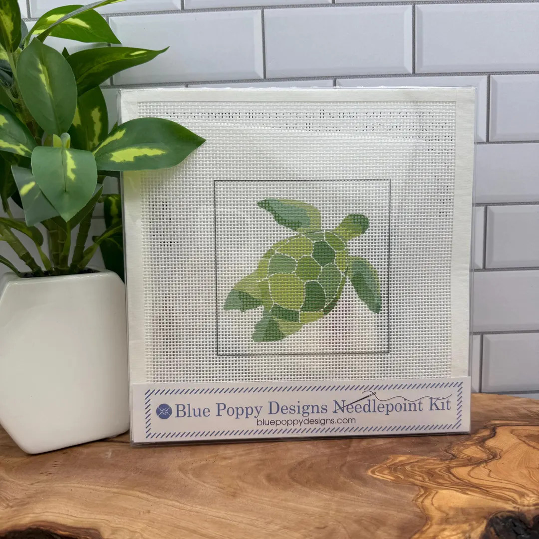 Green Turtle Needlepoint Kit - Etsy | Etsy (Global)