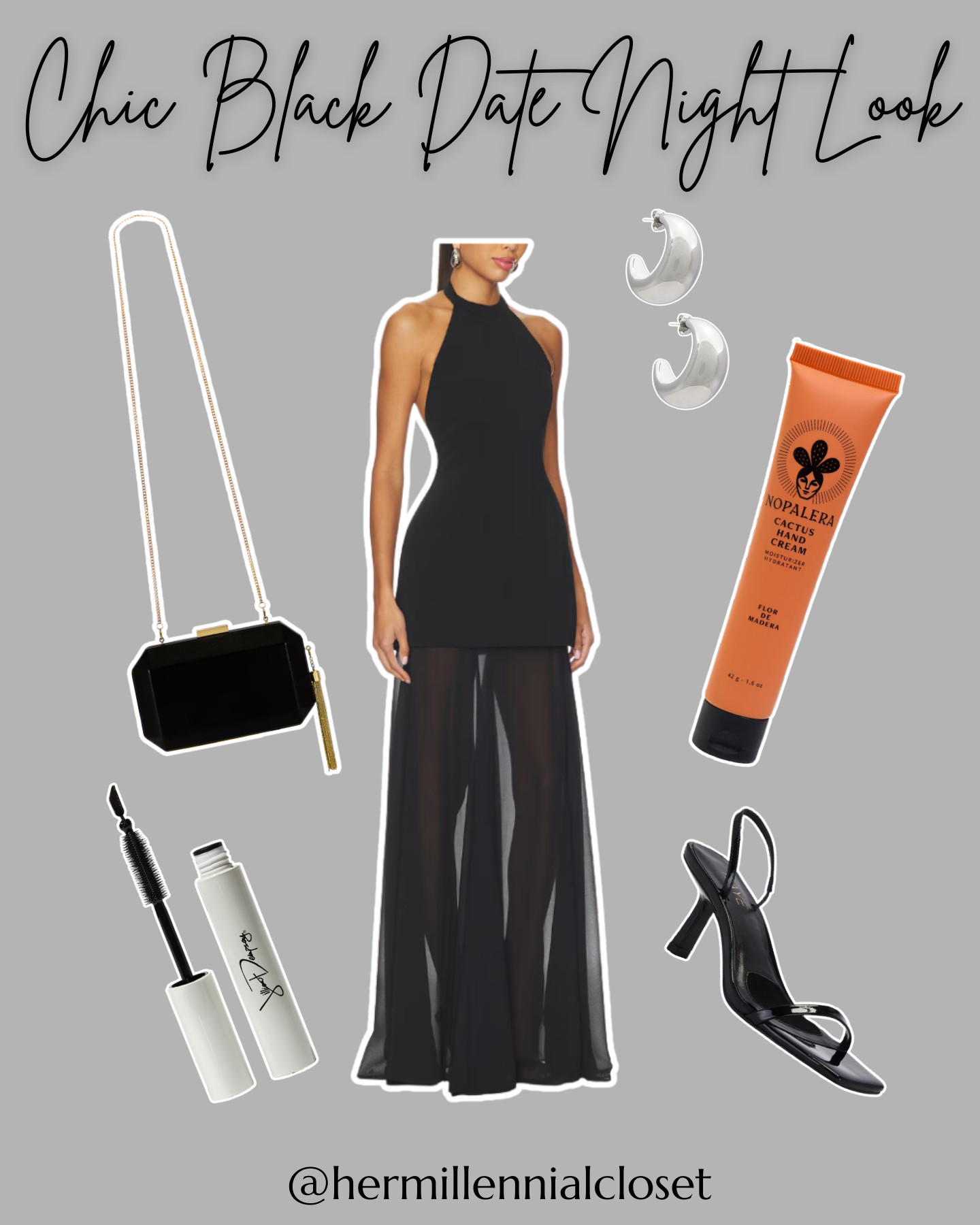 A refined black halter dress styled with elegant heels, modern accessories, and beauty must-haves. 

Simple, sophisticated, and effortlessly put together for any date night occasion.

Try this, sis!  

 #LTKValentine #LTKgrwm #LTKootd