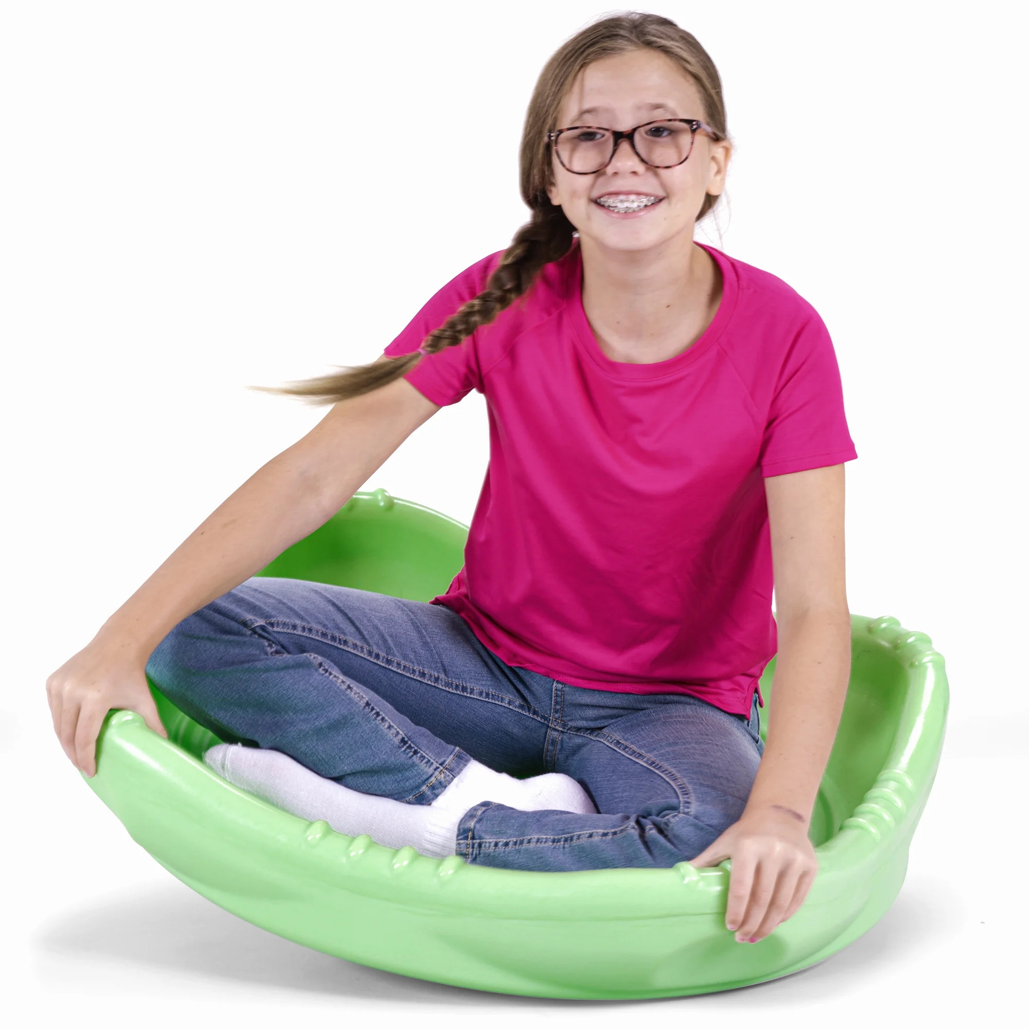 Simplay3 Rock and Spin Sensory Wobble Disk XL, Seesaw Rocker, Lime Sherbert - Walmart.com | Walmart (US)