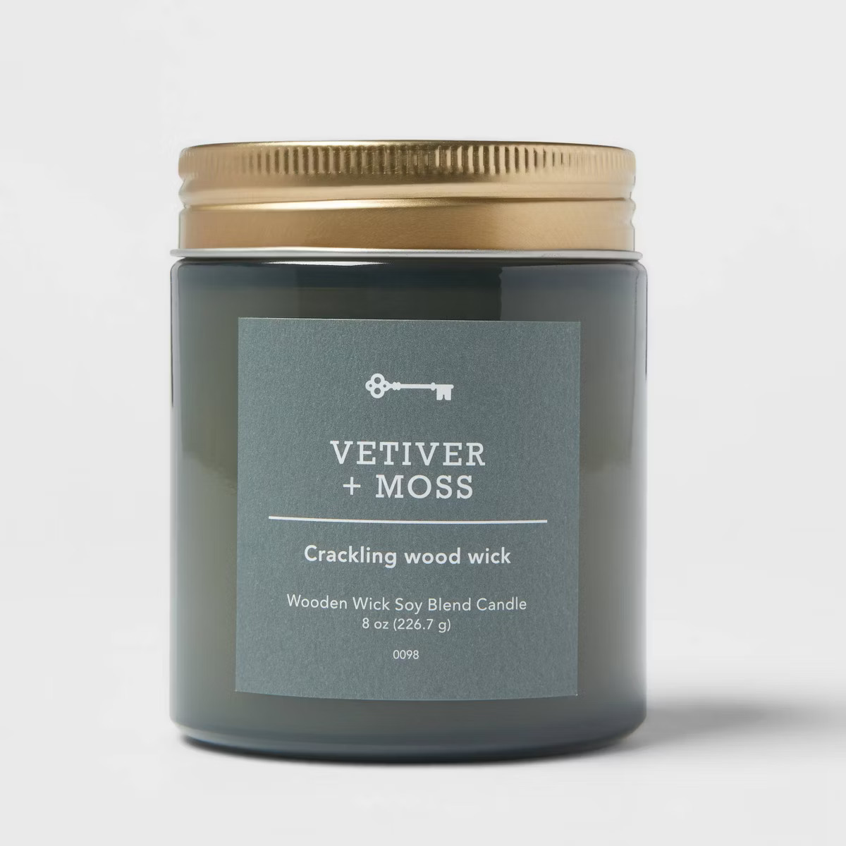 Tinted Glass Vetiver + Moss Lidded Jar Candle Green 8oz - Threshold™ | Target