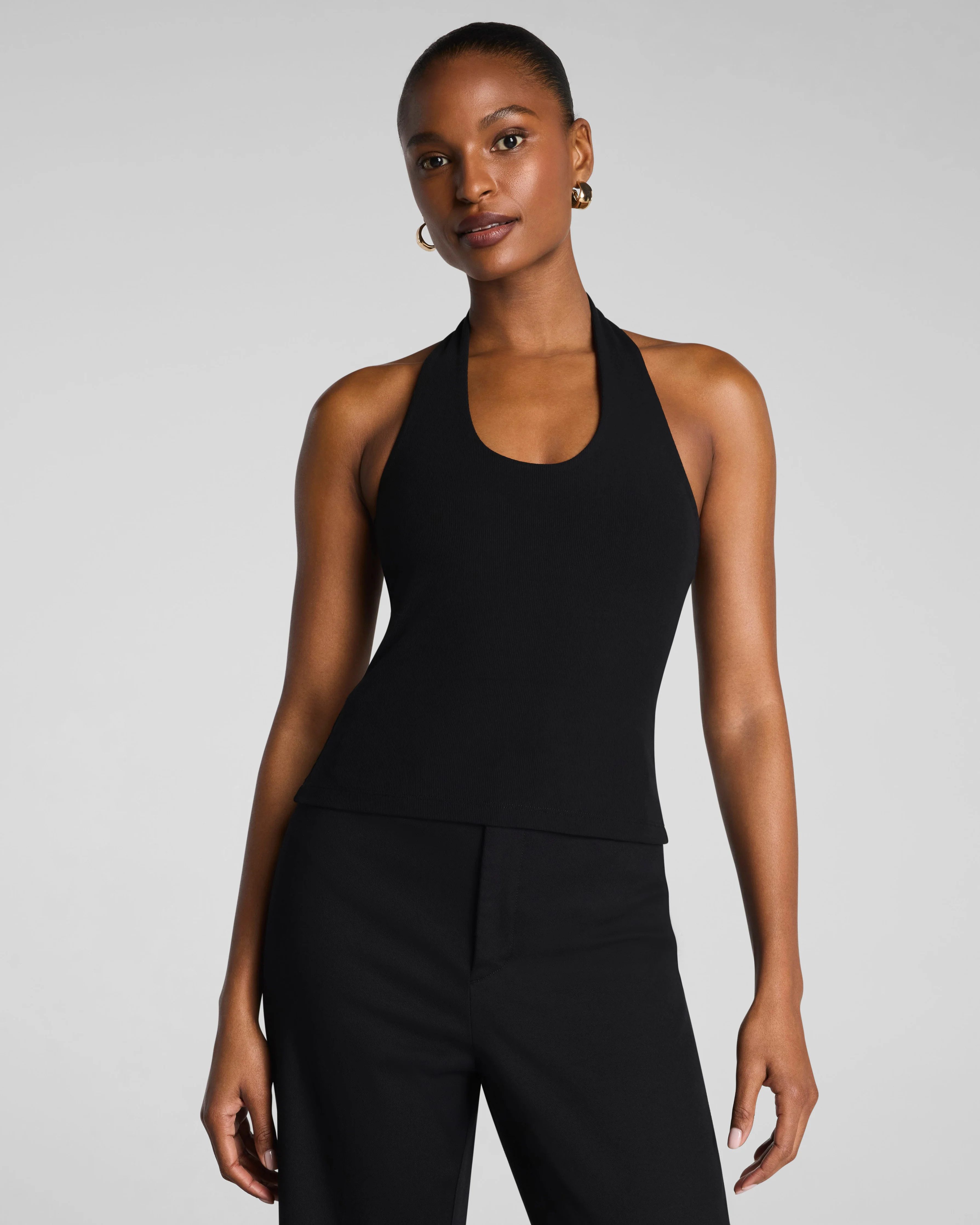Ribbed Knit Halter Tank | Spanx