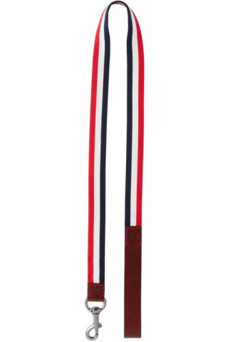 Navy & Red Poldo Dog Couture Edition Tricolor Leash | SSENSE