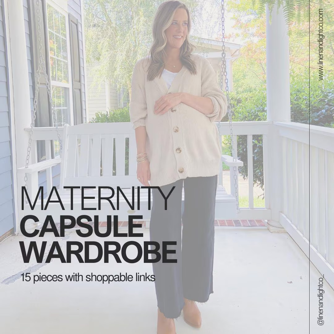 Maternity Capsule Wardrobe Planner | 15 Fall & Winter Outfit Essentials for Pregnancy | Simple, T... | Etsy (US)