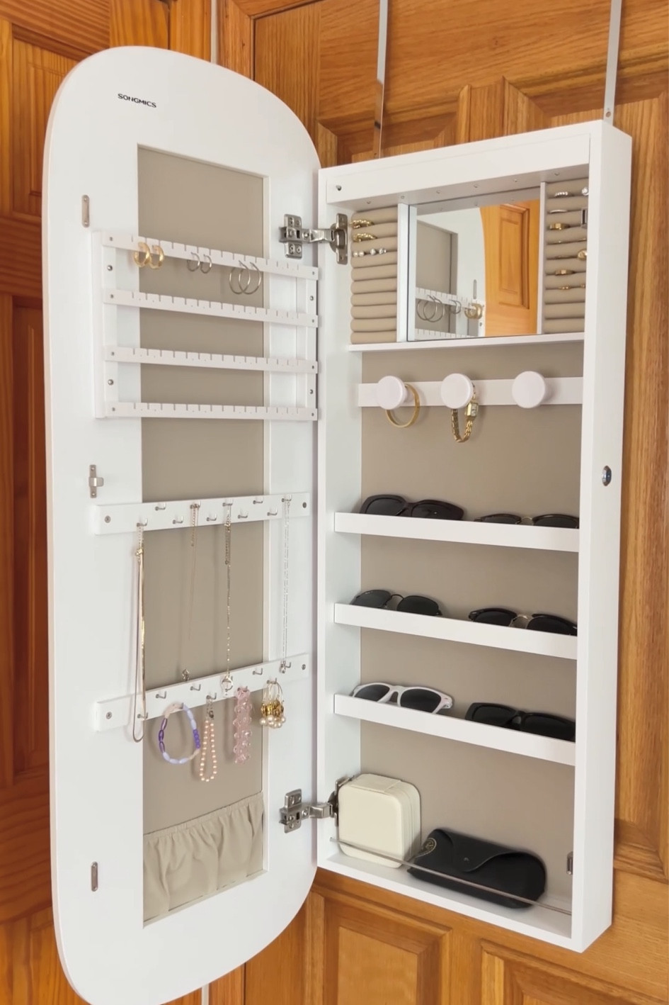 Over the door mirror + jewelry organizer 

#LTKFindsUnder50 #LTKHome #LTKFindsUnder100