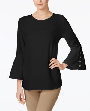 Calvin Klein Bell-Sleeve Top | Macys (US)