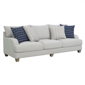 Wallace & Bay Jennings Harbor Gray 102" Modern English Roll Arm Sofa | Cymax