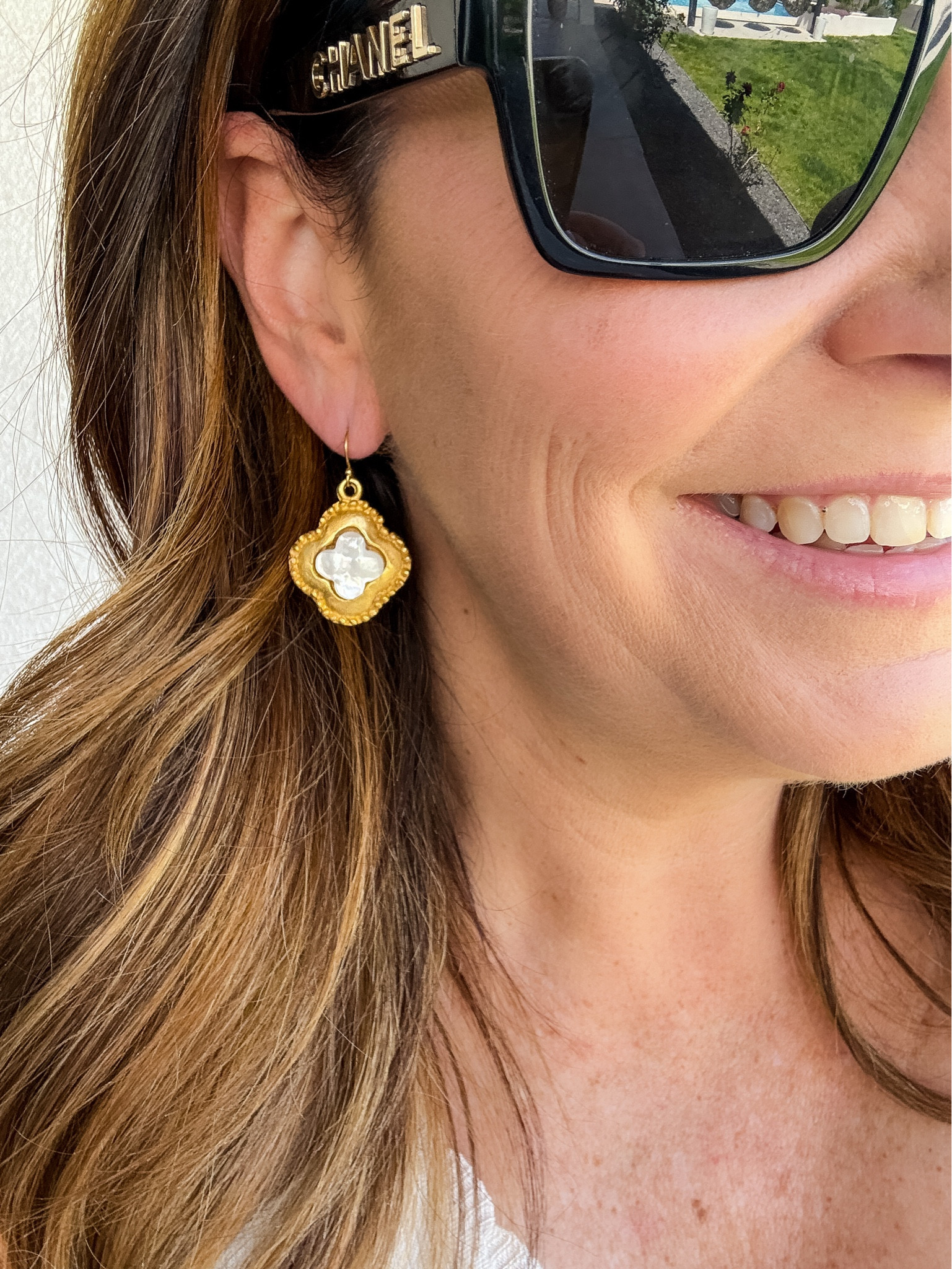 Susan Shaw Camilla Clover Neutral Earrings for Summer 

 #summeraccessories #LTKSeasonal #LTKMidsize #LTKWorkwear