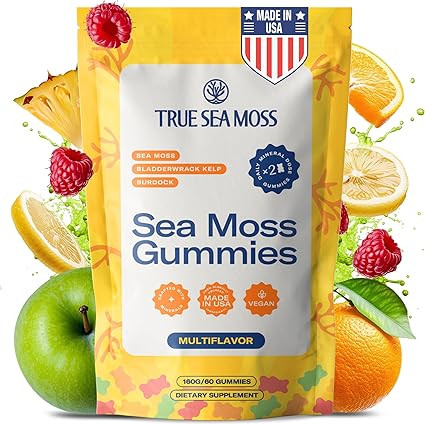 TrueSeaMoss Sea Moss Gummies with Bladderwrack & Burdock Root – Vegan Formula for Adults & Kids... | Amazon (US)