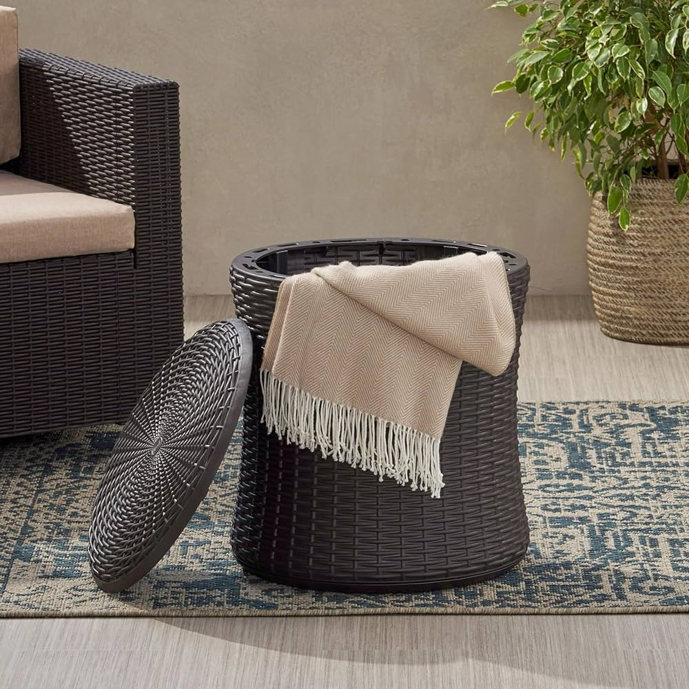 Christopher Knight Home Wallice Dark Brown Patio Table | Amazon (US)