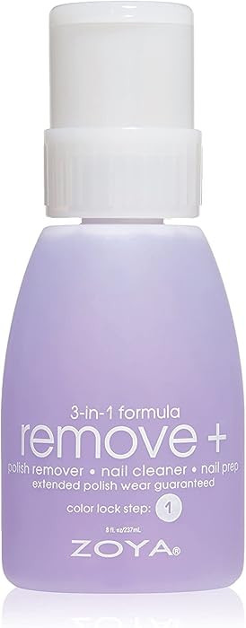 ZOYA Remove Plus 3 in 1 Formula - Liquid Polish Remover, Nail Cleaner, Nail Prep, 8 Fl Oz | Amazon (US)