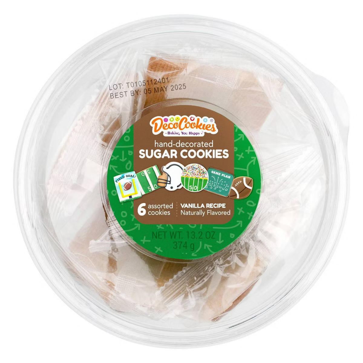 Football Hand Decorated Cookies - 13.2oz/6ct | Target