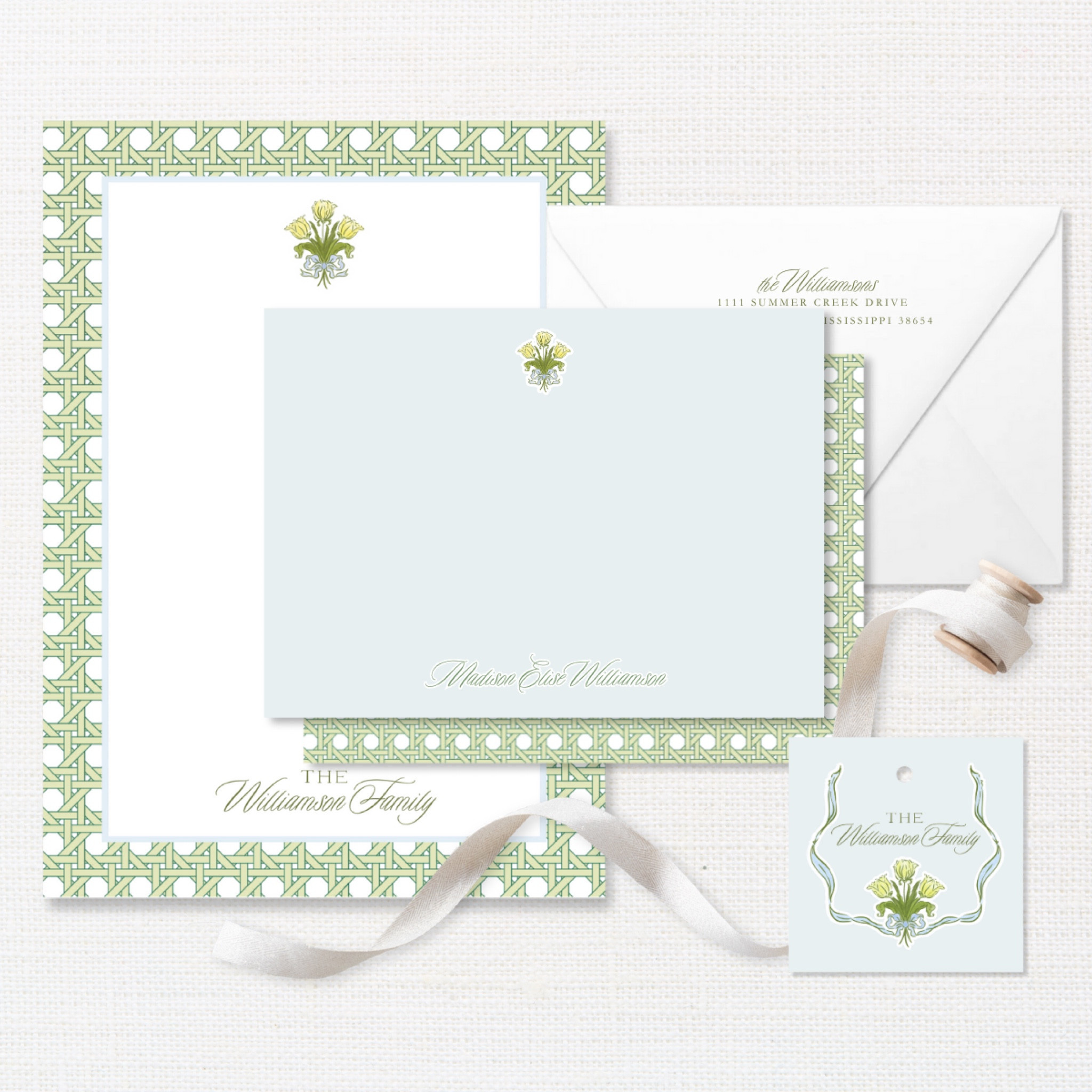 This set is too good to pass up. Bundle + save with this personalized stationary set. It includes a set of custom gift tags, stationary, and notepad. 
You can give with intention OR treat yourself! 

#LTKFindsUnder100 #LTKParties #LTKFamily