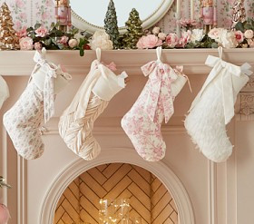 Ivory Fur LoveShackFancy Stocking | Pottery Barn Kids