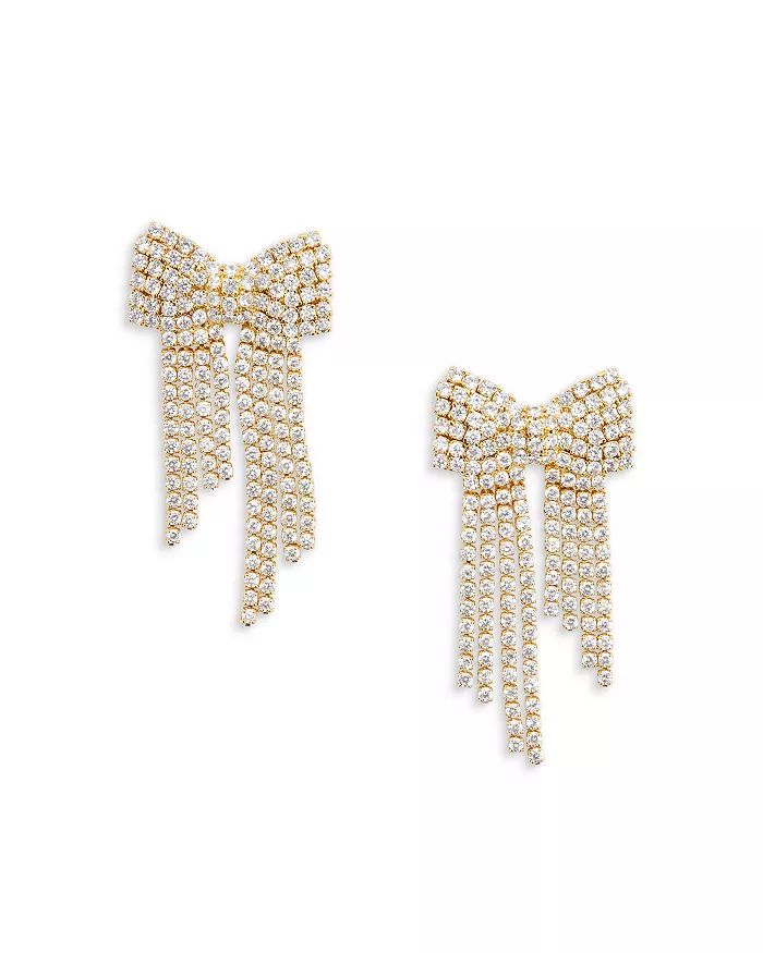 BAUBLEBAR Selena Pav&eacute; Bow Statement Earrings in Gold Tone   Jewelry & Accessories - Bloomi... | Bloomingdale's (US)