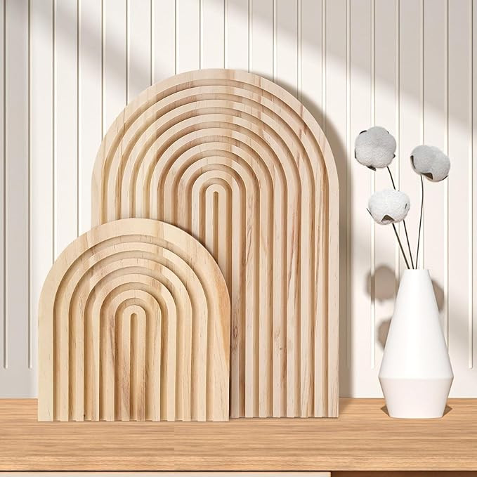 2 Pcs Wooden Rainbow Pine Cutting Boards,Boho Kitchen Counter Decor,Decorative Wood Serving Trays... | Amazon (US)