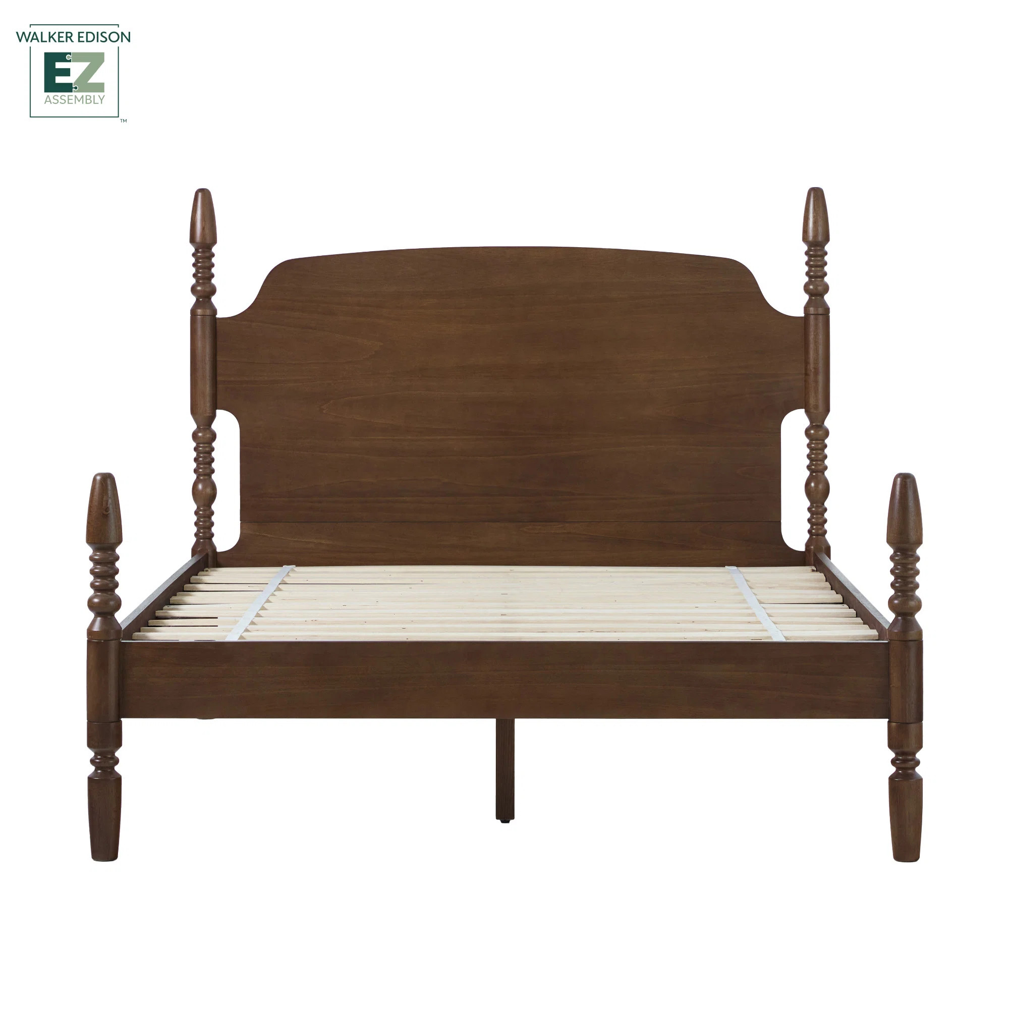 Vivienne Traditional Easy Assembly Solid Wood Turned Spindle Bed | Wayfair North America
