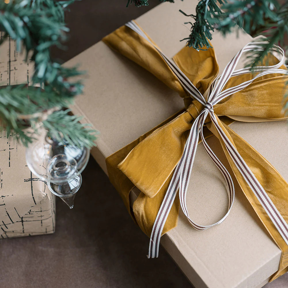 Gold Velvet Ribbon – Wide Hand Dyed Luxury | CG Hunter