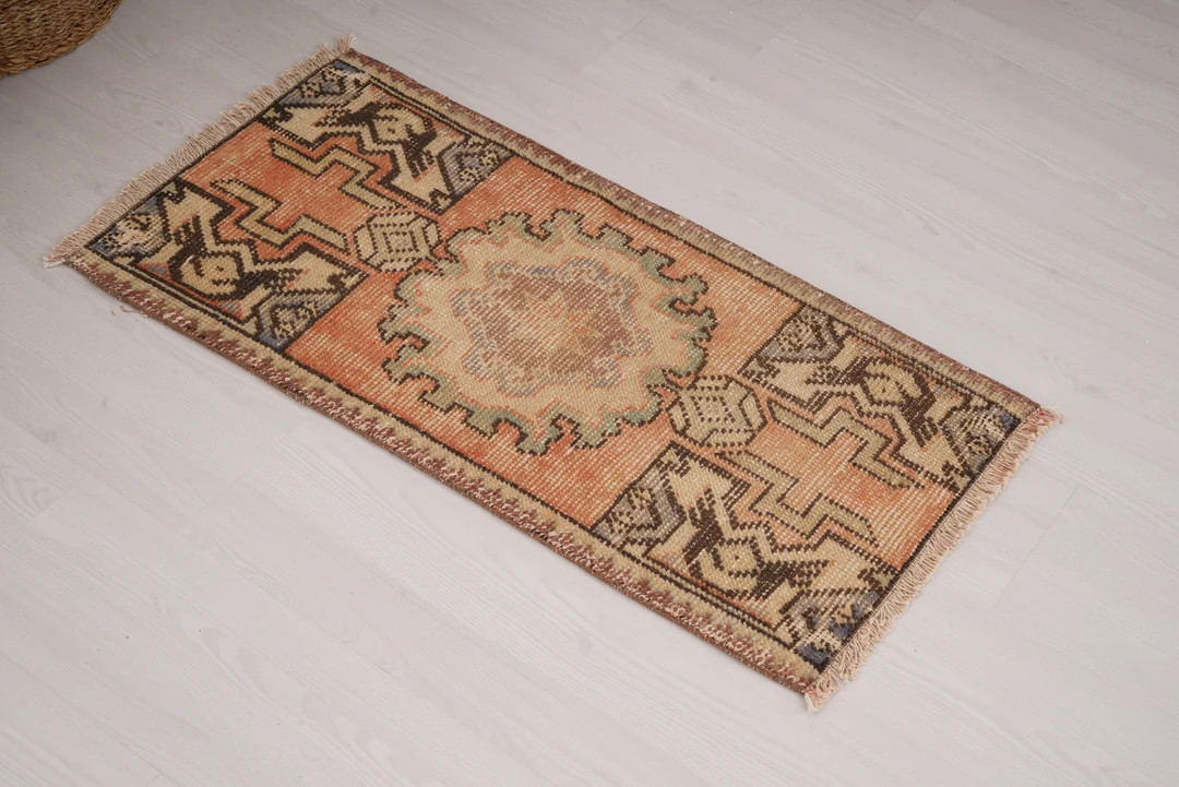 2x3 Rug, Small Oushak Rug, Vintage Small Rug, Small Turkish Rug, Small Rug, Door Mat Rug, Natural... | Etsy (US)