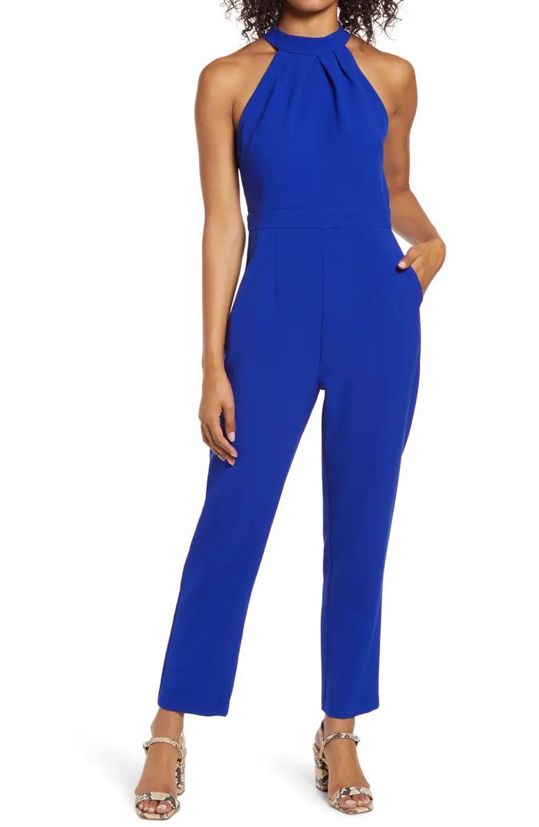 Pleat Mock Neck Jumpsuit | Nordstrom