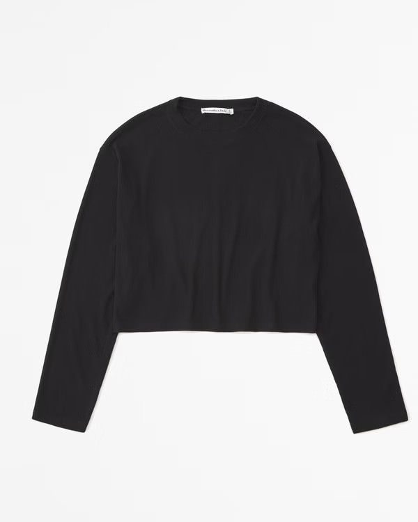 Cozy Rib Long-Sleeve Sleep Top | Abercrombie & Fitch (US)
