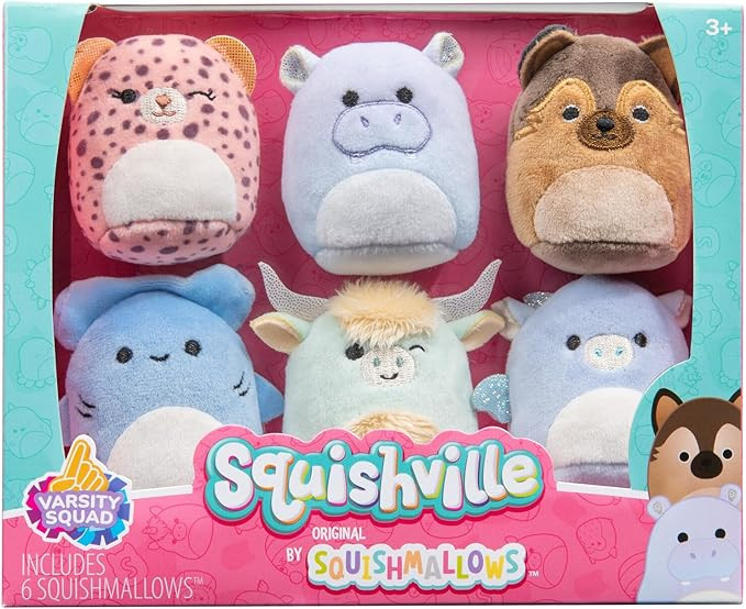 Squishville by Original Squishmallows Varsity Squad Plush - Six 2-Inch Squishmallows Plush Includ... | Amazon (US)