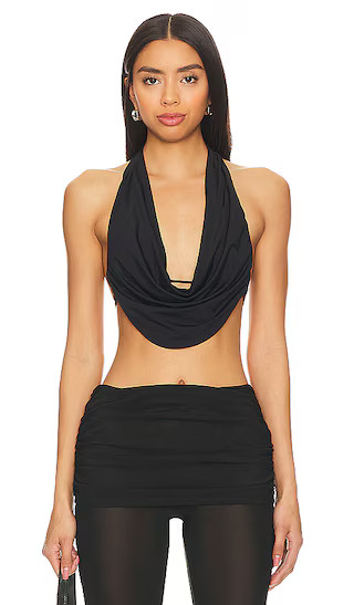 Daphne Halter Top in Black | Revolve Clothing (Global)