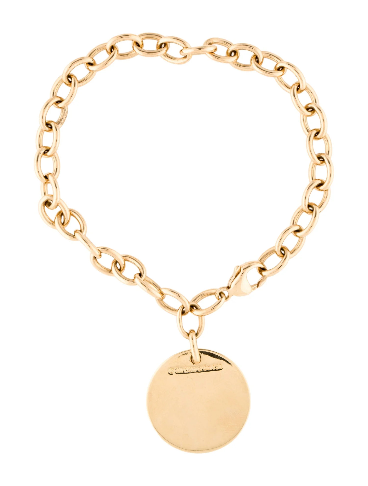 18K Circle Tag Charm Bracelet | The RealReal