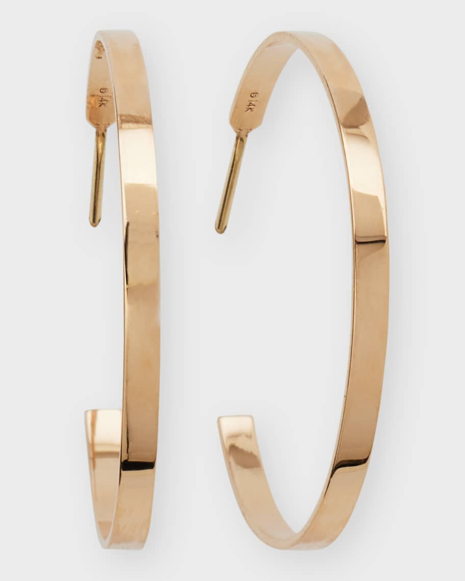 LANA 14k Yellow Gold Sunrise Hoops, 30mm | Neiman Marcus