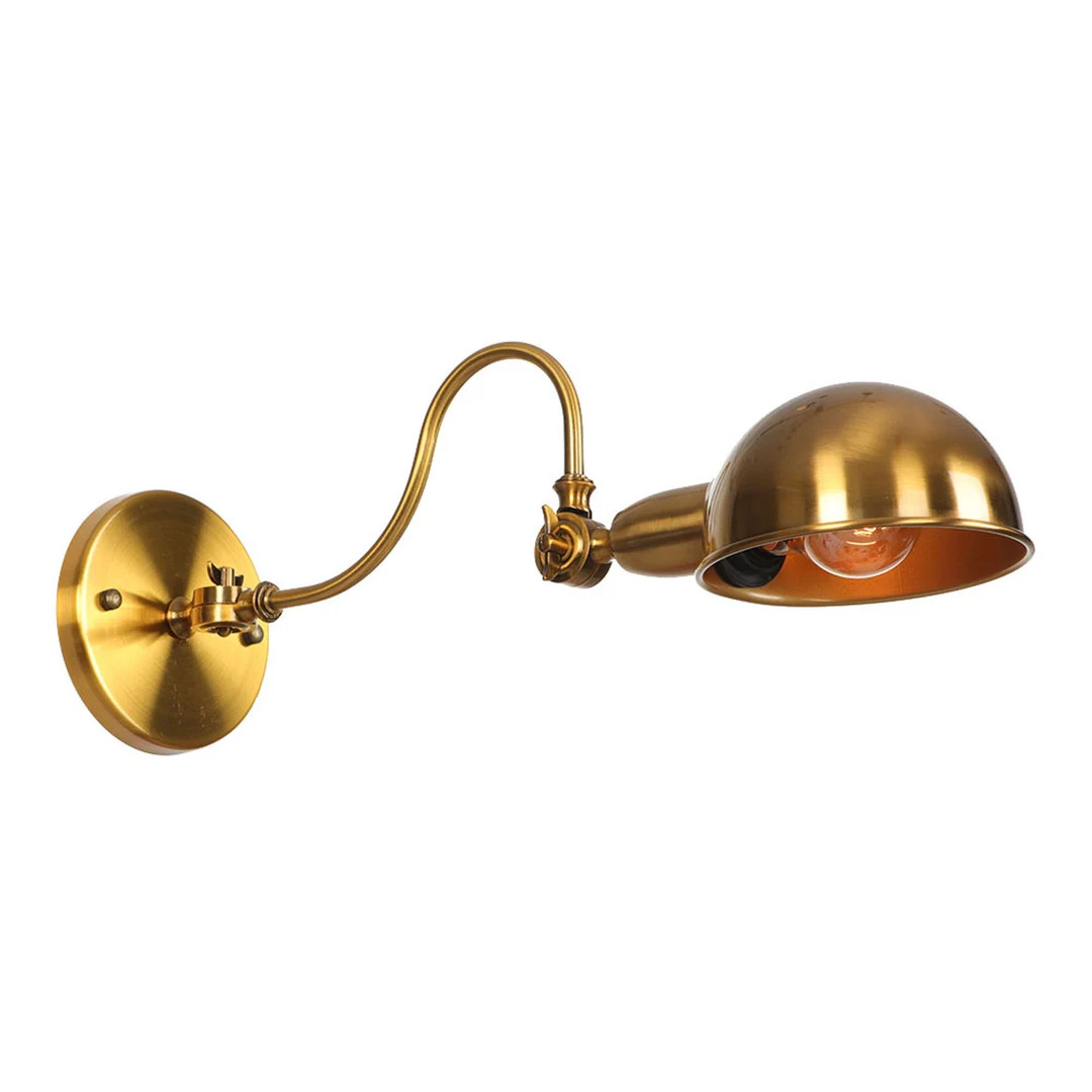 Wall Sconce - Farmhouse Barn Gooseneck Light Fixture - Antique Brass Finish for Bedroom Bathroom ... | Etsy (US)