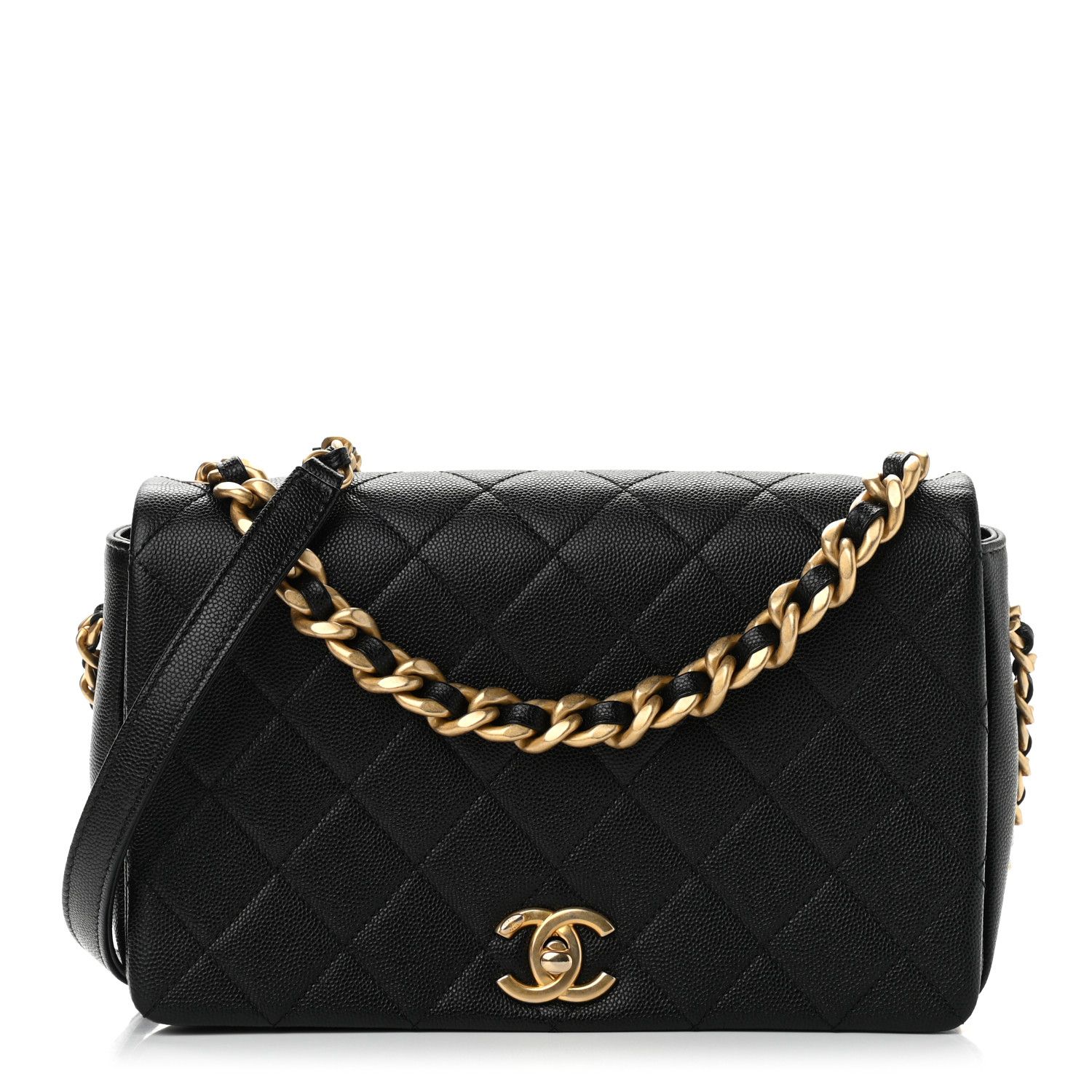 CHANEL

Caviar Quilted Medium Fashion Therapy Flap Bag Black | Fashionphile