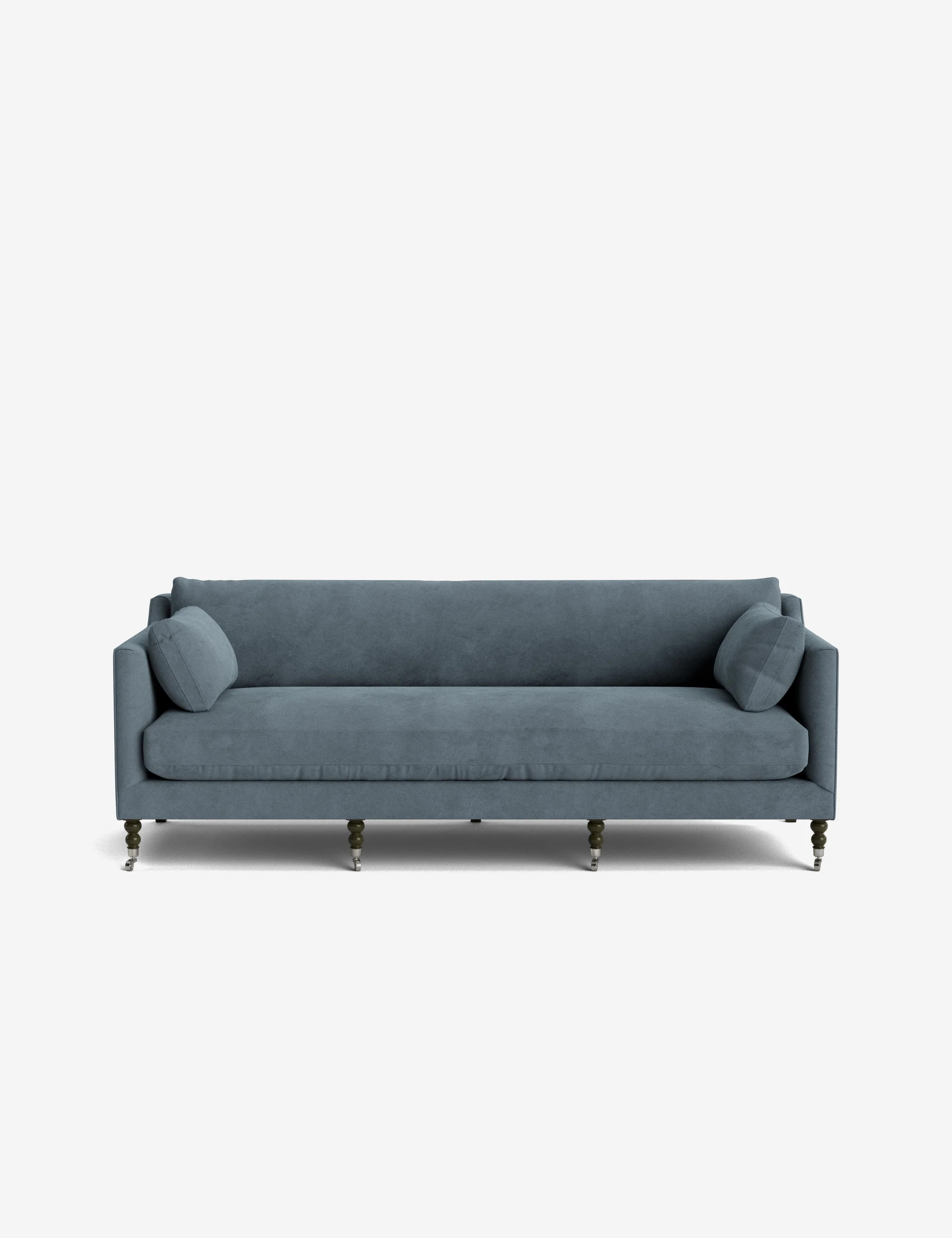 Fabienne Sofa, Denim Vintage Velvet, 90"W | Lulu and Georgia 
