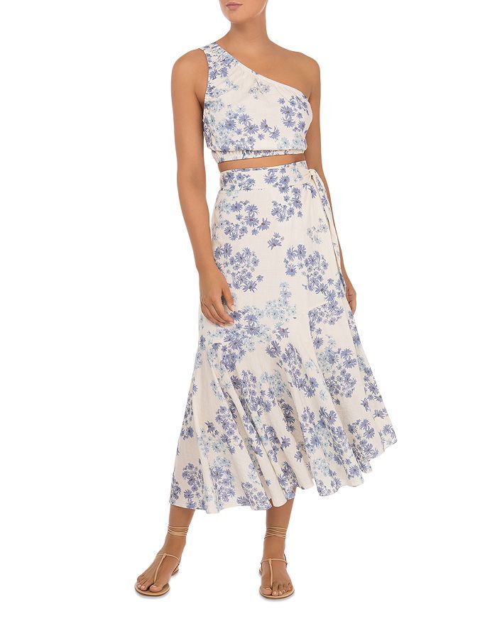One Shoulder Cropped Top & Forever Wrap Skirt Swim Cover-Up | Bloomingdale's (US)
