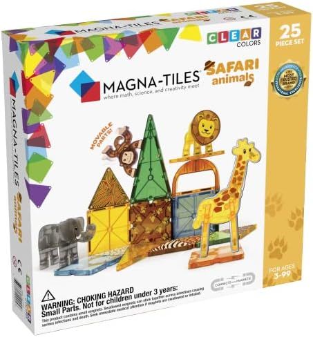 Amazon.com: Magna-Tiles® Safari Animals 25 Piece Set : Toys & Games | Amazon (US)