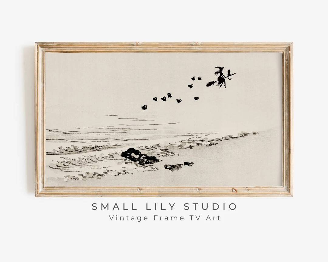 Samsung Frame TV Halloween Minimalist Neutral Halloween TV - Etsy | Etsy (US)