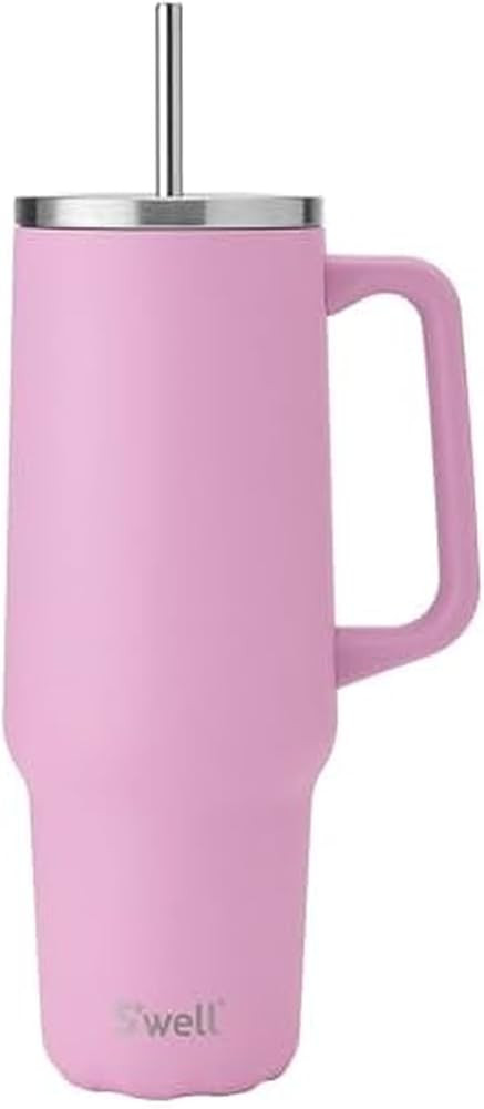 S'well Recycled Stainless Steel Tumbler XL with Straw and Handle, 40oz, Hydrangea Pink, Triple La... | Amazon (US)