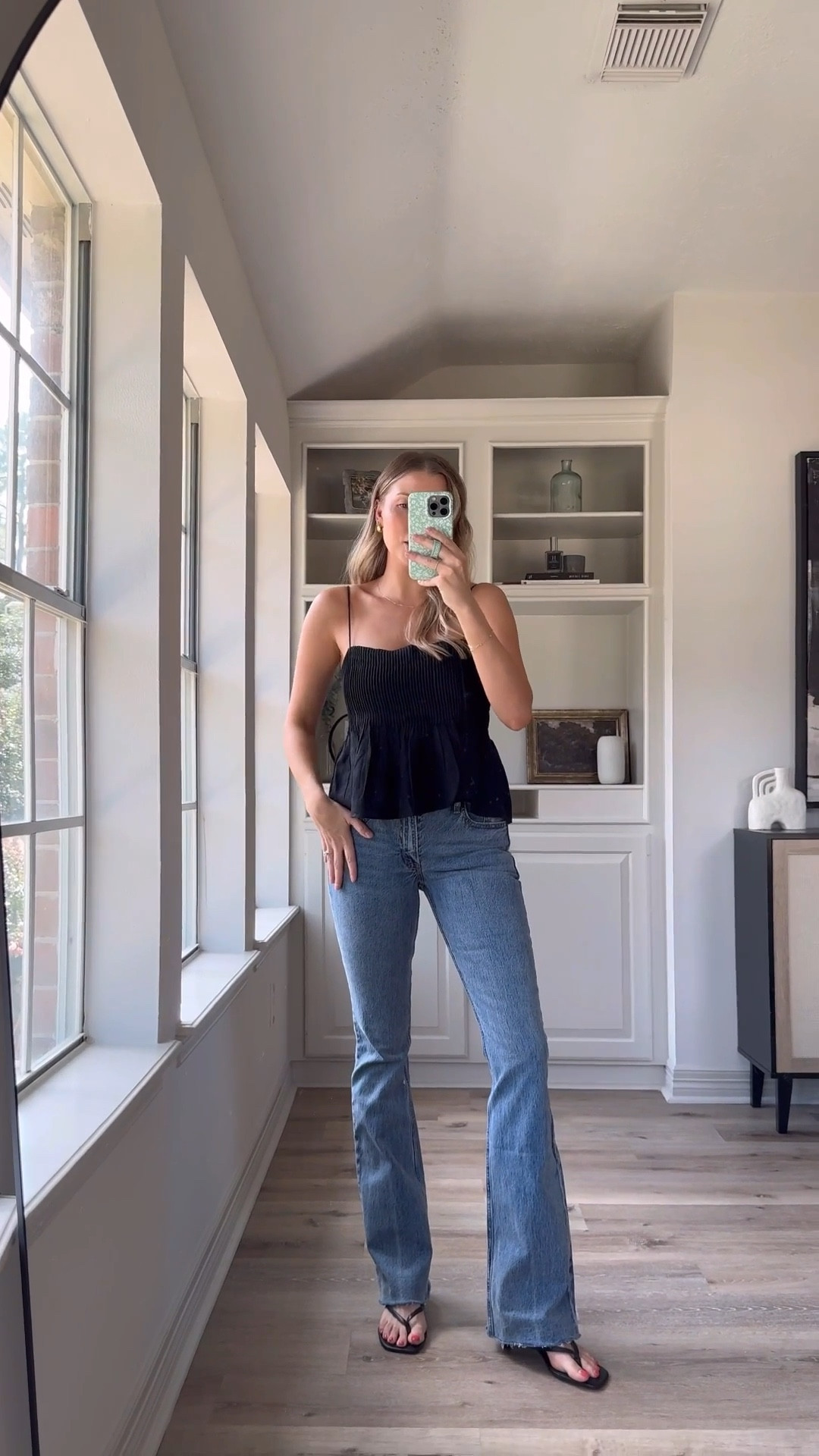 #abercrombiepartner @abercrombie bootcut jeans are back in style + perfect for fall! All jeans are currently 30-50% off, 20% off almost everything else, and code DENIMAF stacks for an additional 15% off. Offer valid in stores and online August 6, 2025 to August 11, 2025 in US/CA. Excludes clearance. Online price reflects discount.

I’m wearing a M in the tank and 26L in the jeans

#LTKStyleTip #LTKautumn #LTKSaleAlert