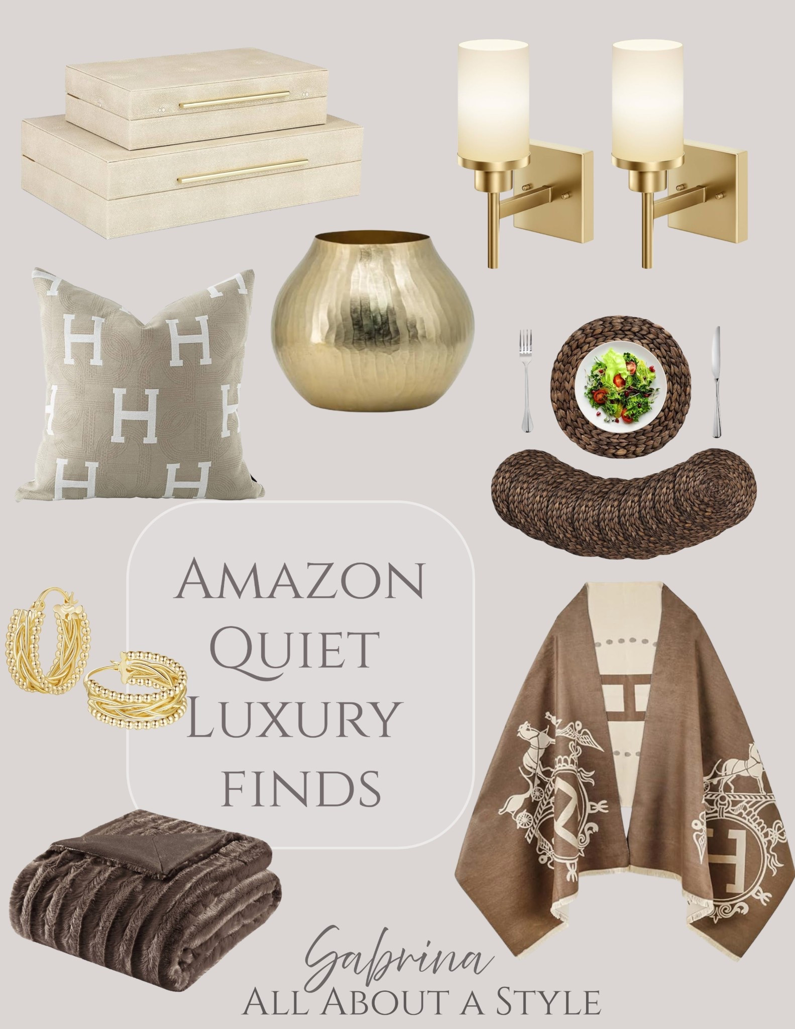 All from Amazon! TYPE SHOP and I'll send everything straight to your message box!

A little brass, a little neutral, and a whole lot of "wait...that's Amazon?"

Think brass, timeless design, classic elegance, and rich textures-without the splurge.

Make sure to follow @allaboutastyle on LTK so you can receive my automated DM!

#Luxelook #amazon #amazonhomedecor #classy #timeless #style #homedecor #fashion 