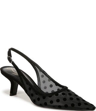 Sam Edelman Bianka Polka Dot Mesh Slingback Pumps | Dillard's | Dillard's