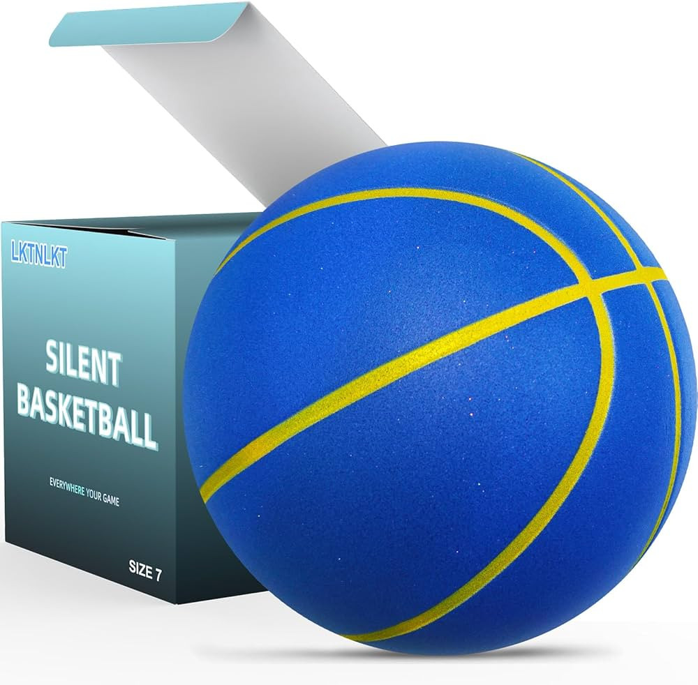 Silent Basketball Size 7 (29.5") – Grooved Airless Foam Indoor Basketball for Quiet Dribbling a... | Amazon (US)