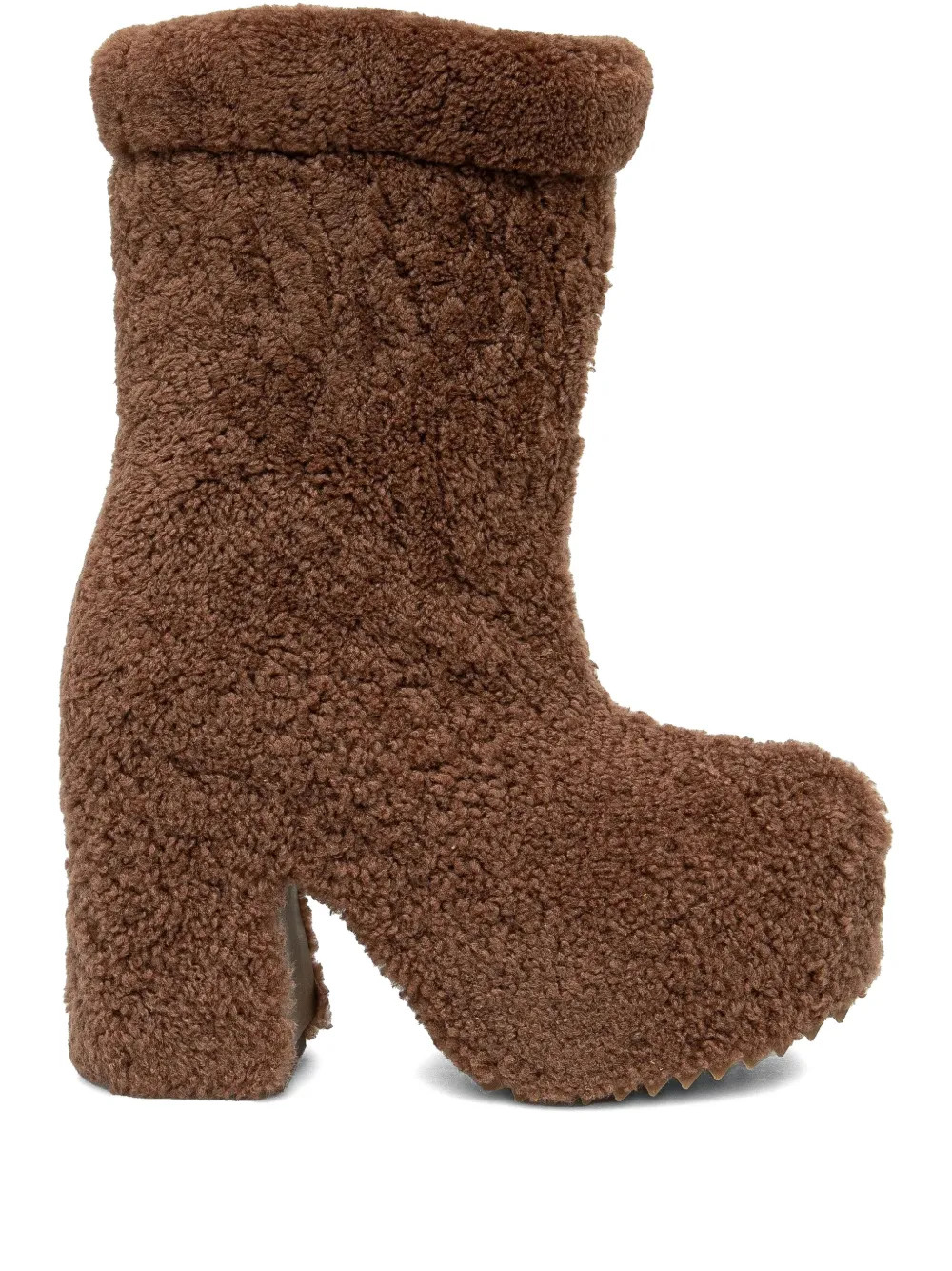 Inuikii 100mm Shearling Boots | Brown | FARFETCH | Farfetch Global