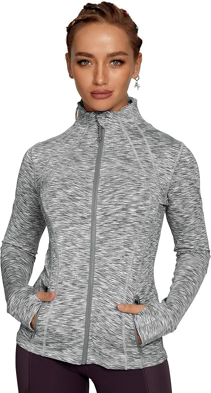 QUEENIEKE Women's Sports Jacket Slim Fit Running Jacket Cottony-Soft Handfeel 60927 | Amazon (US)