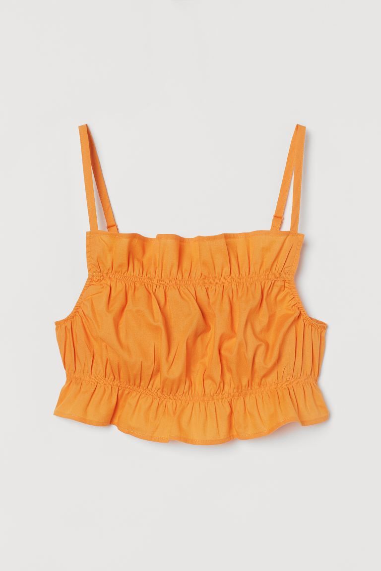 Flounce-trimmed Crop Top | H&M (US + CA)