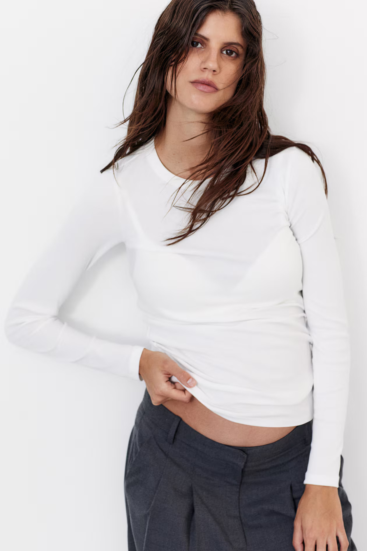 MAMA Ribbed Jersey Top | H&M (US + CA)