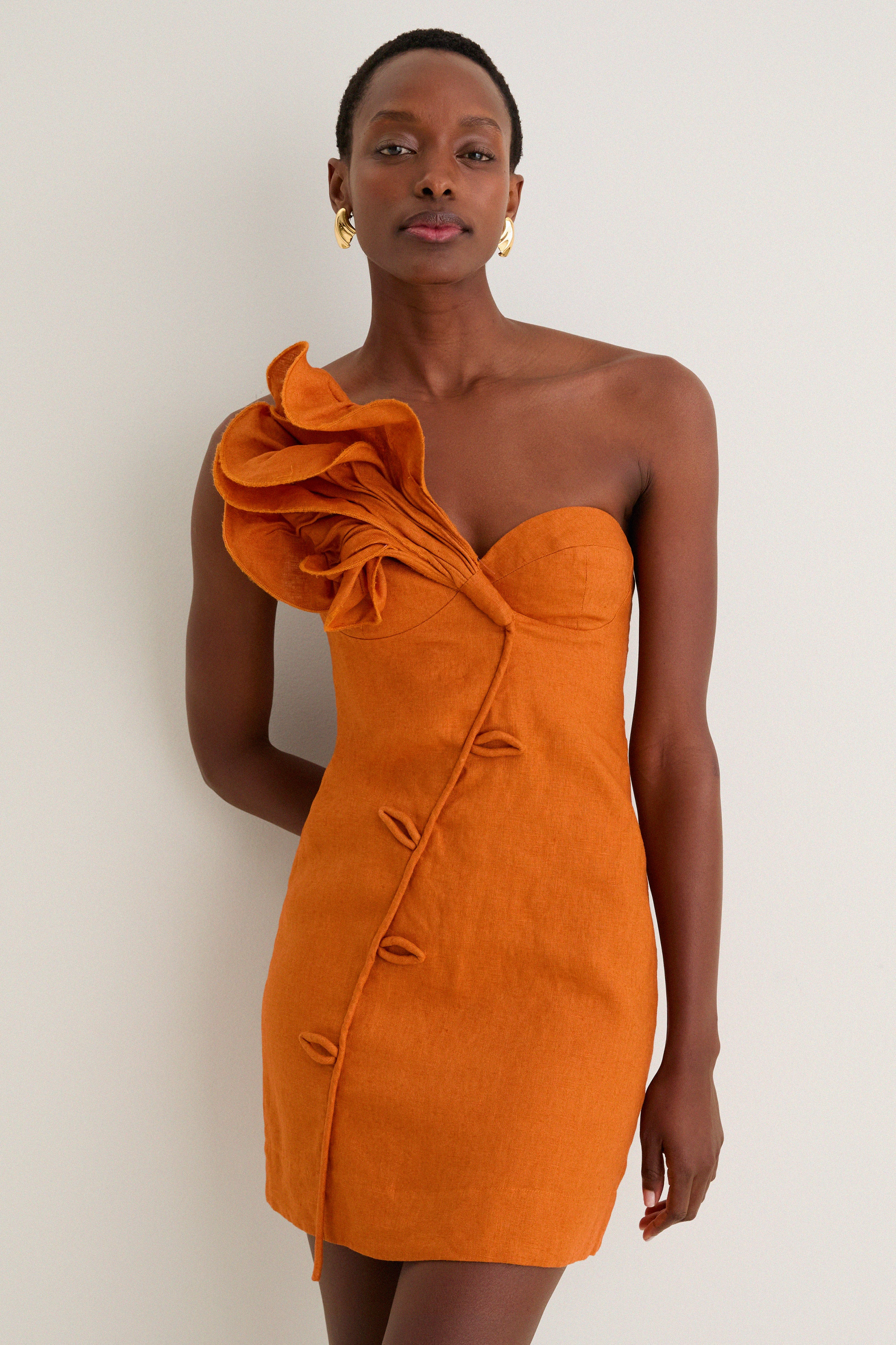 Orange Flower Mini Dress | Tuckernuck (US)