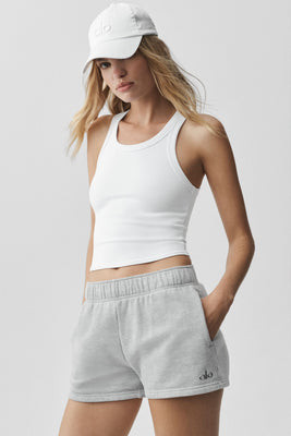 Alo YogaÂ® | Goddess Ribbed Go-To Tank Top in White, Size: XS | Alo Yoga