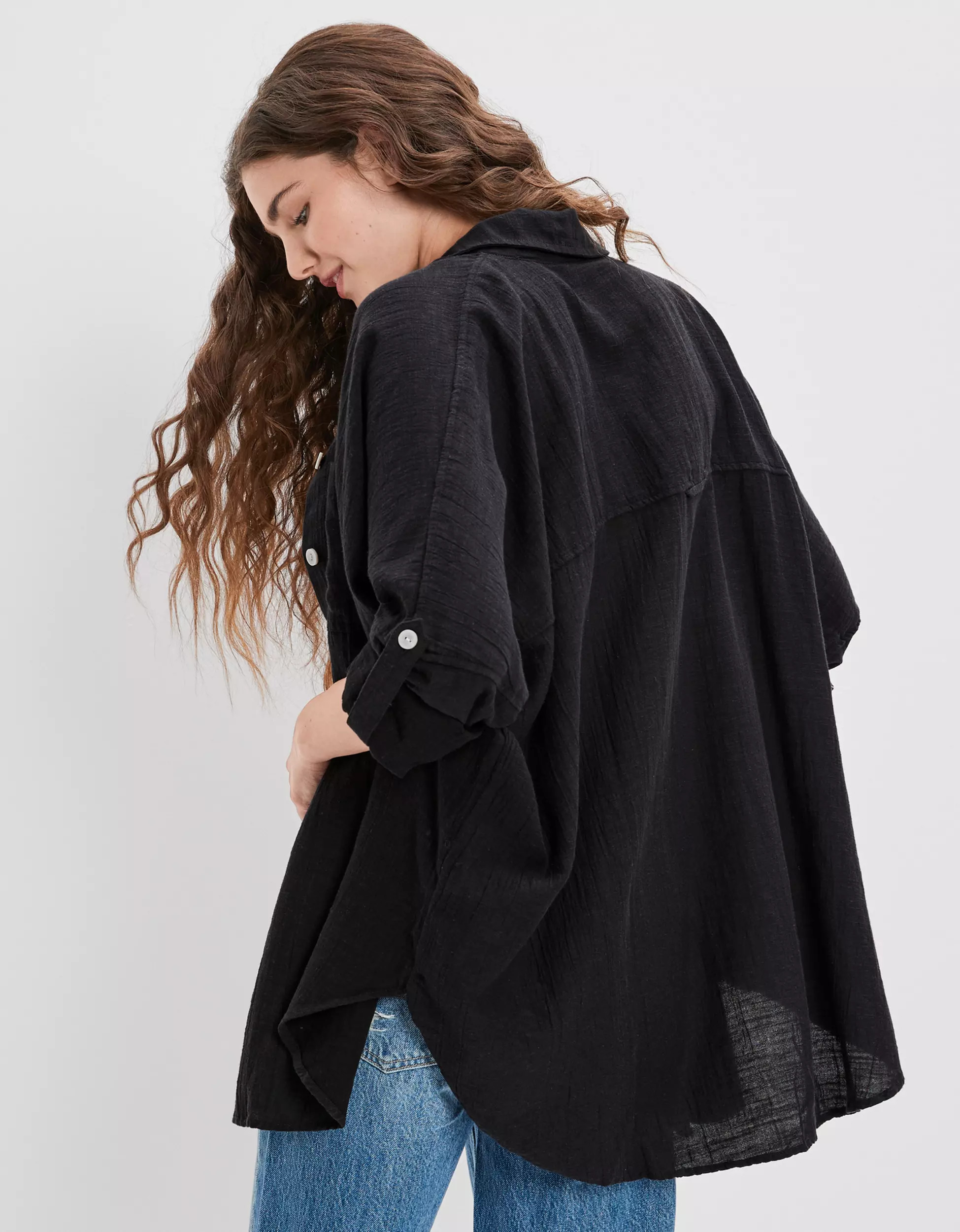 AE Go Big Oversized Shirt | American Eagle Outfitters (US & CA)