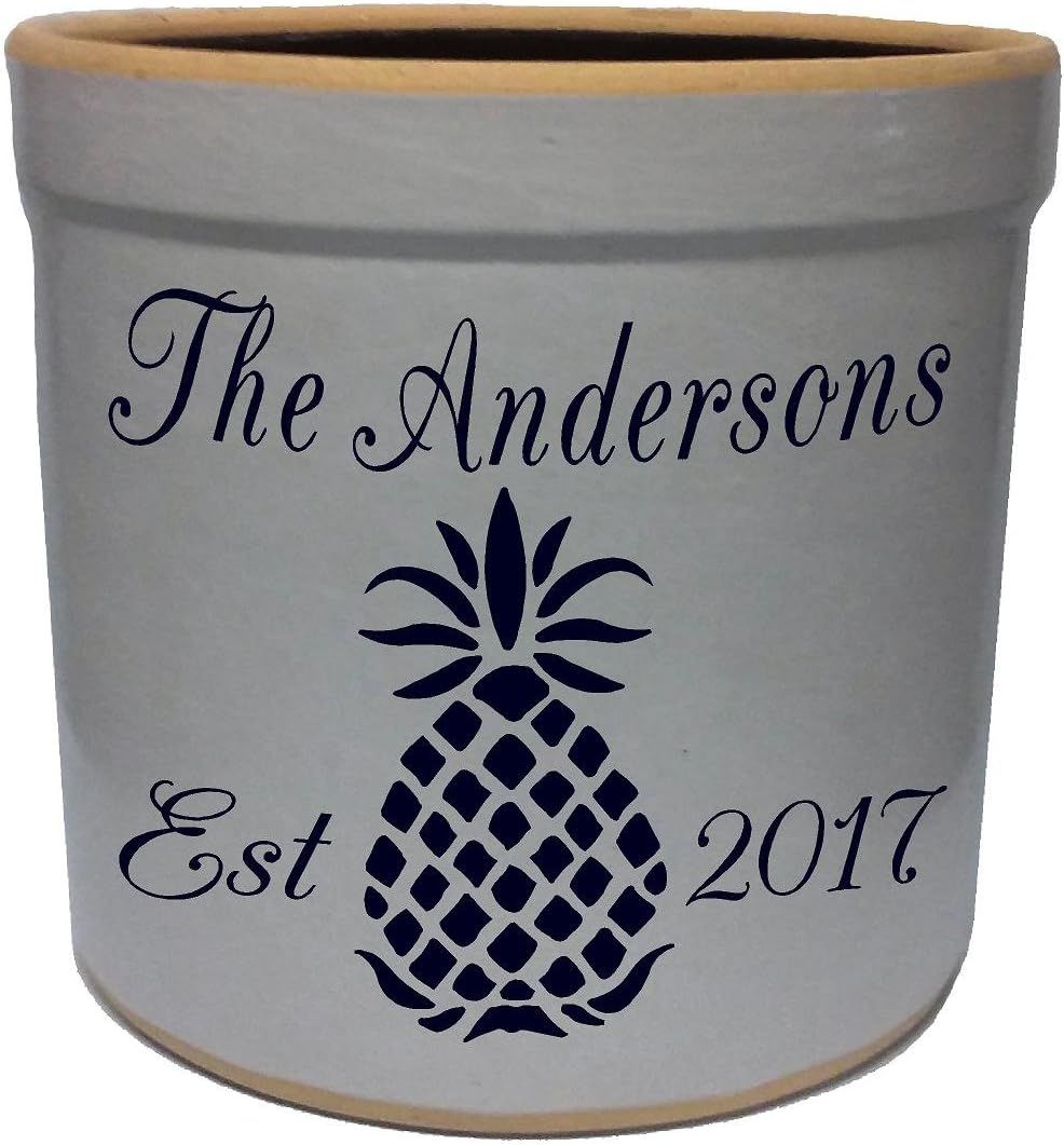 2 Gallon Personalized Stoneware Crock - Pineapple | Amazon (US)