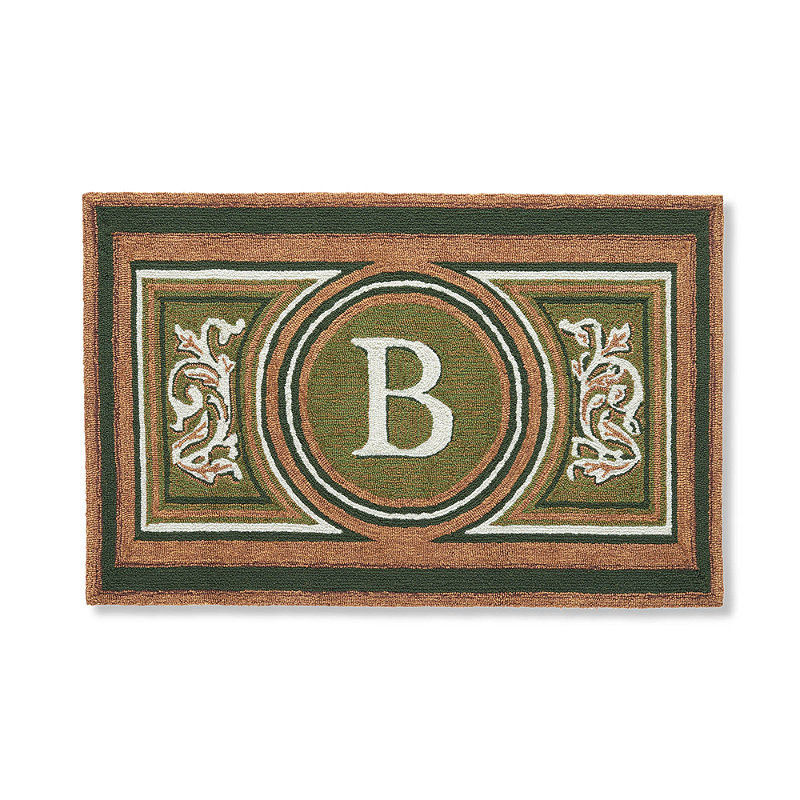 Wingate Monogrammed Door Mat - Gold, 30" x 48", B - Frontgate | Frontgate