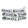 Large Black Floral Beads on White | Victoria Emerson