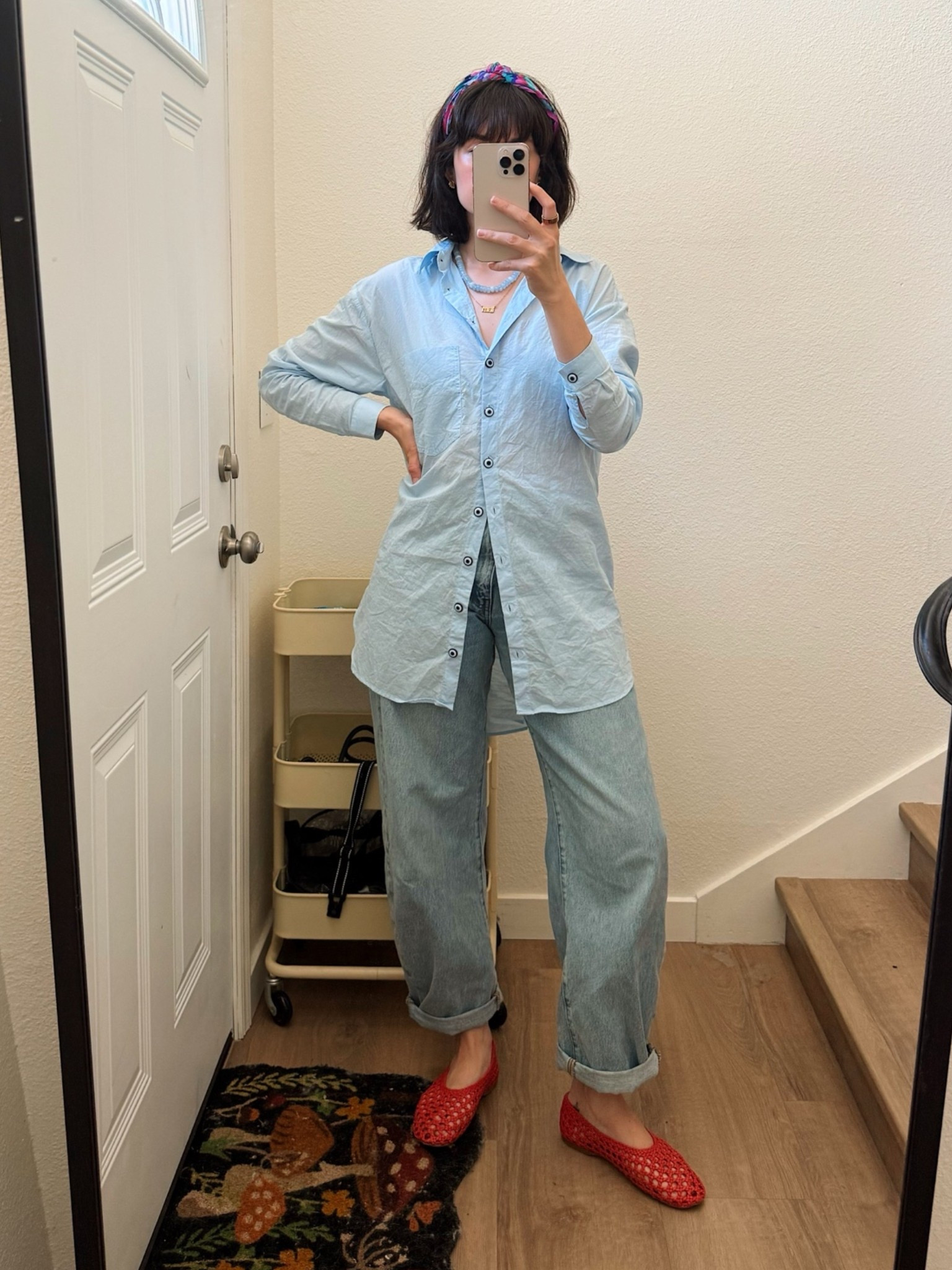 June 10 ootd 🎧 shirt is OddBird, use code “glutenfreeloaf_” for 15% off! 🤍 wearing an XS in the Neşe dress 🧚🏼‍♀️ earrings are Kompsi, vintage scarf is continuum vintage. wearing a 25 in the jeans, linked so many because there are different sizes everywhere and they’re on sale.

#LTKootd #LTKmomlife #LTKSaleAlert